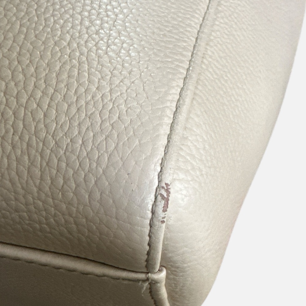 Rebecca Minkoff Pebbled Leather Large Tote Bag | Neutral Cream | - Picture 11 of 12